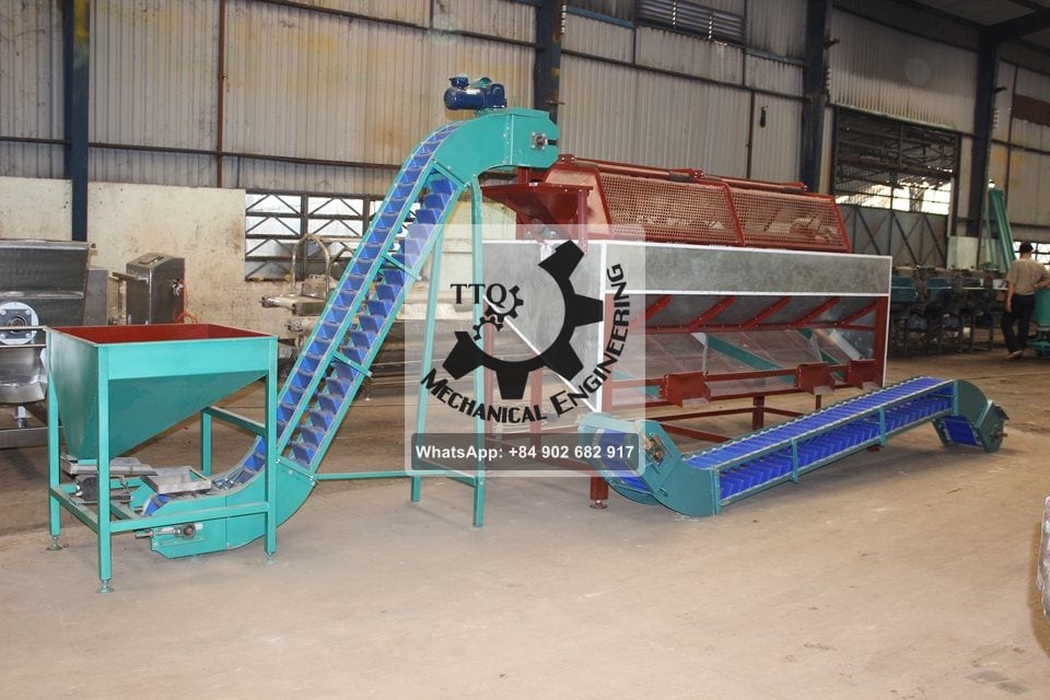 RCN size sorting machine assembled in the TTQ workshop before dispatch