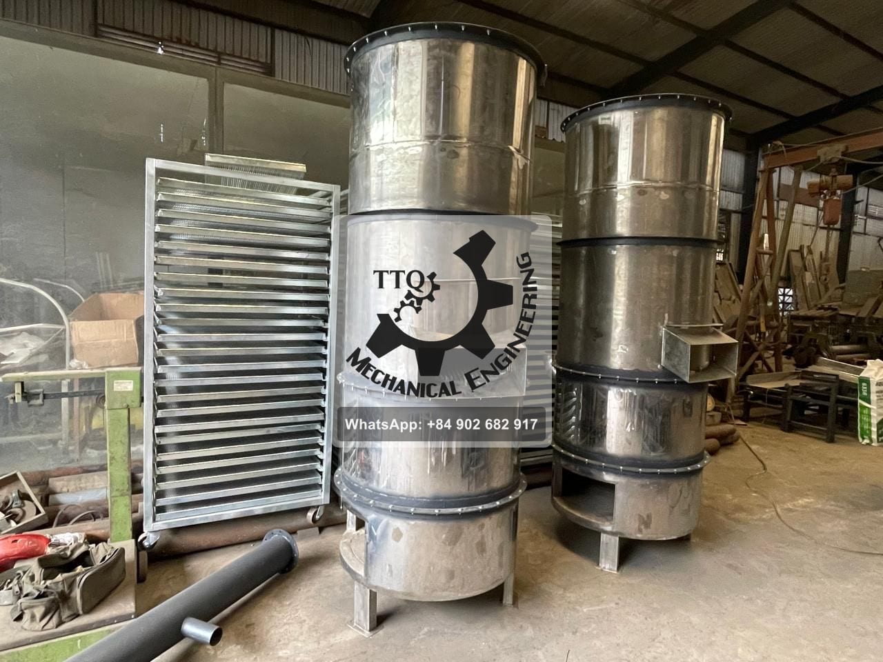 A 300 kg batch cashew steaming machine built in stainless steel